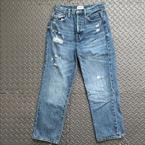 Pistola Women’s Crop High Rise Straight Jeans Size 25